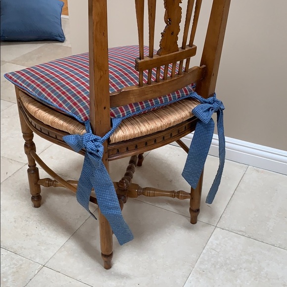 Country Chic Checked Plaid Custom Seat Cushions - Picture 3 of 8